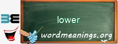 WordMeaning blackboard for lower